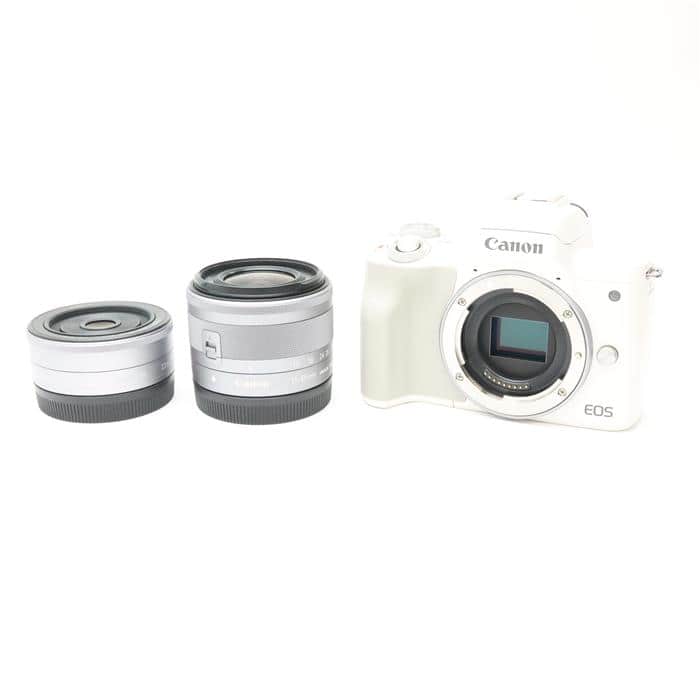 (中古)Canon (キヤノン) EOS Kiss M2 ダブルレンズキット ホワイト（商品ID：3717017562359）詳細ページ |  デジタルカメラ、ミラーレスカメラ、交換レンズの総合サイト｜マップカメラ