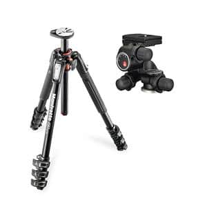 Manfrotto (マンフロット) 190プロアルミニウム4段三脚+410ギア付き雲台キット JP-MK190A4-410