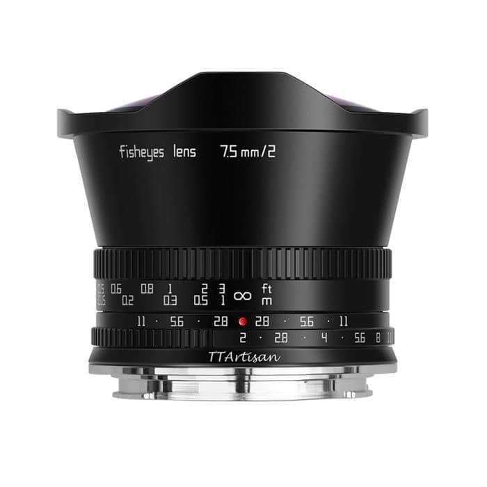 銘匠光学 (めいしょうこうがく) TTArtisan 7.5mm F2 C Fisheye (ライカSL/TL APS-C用) ブラック