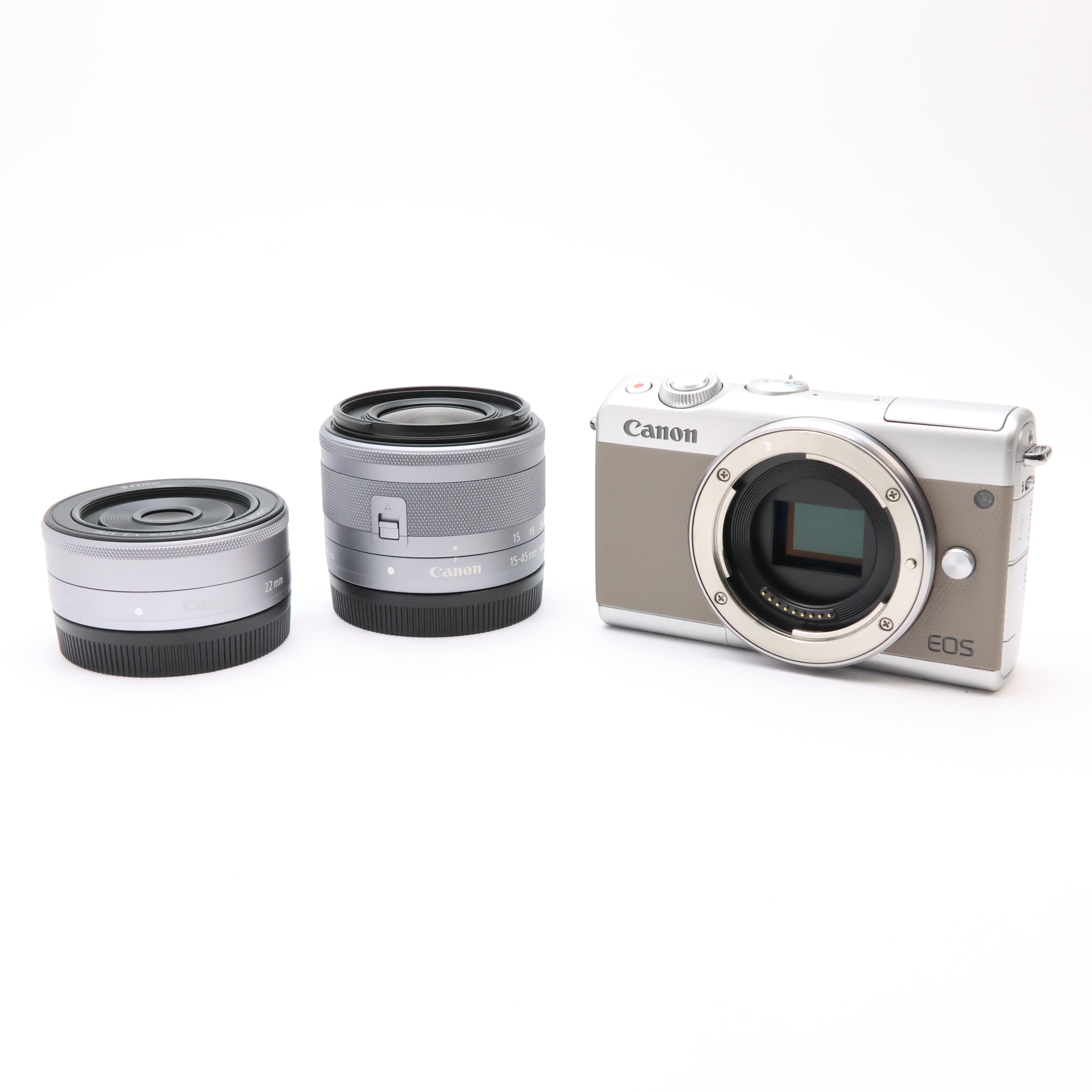 中古)Canon (キヤノン) EOS M100 ダブルレンズキット グレー（商品ID