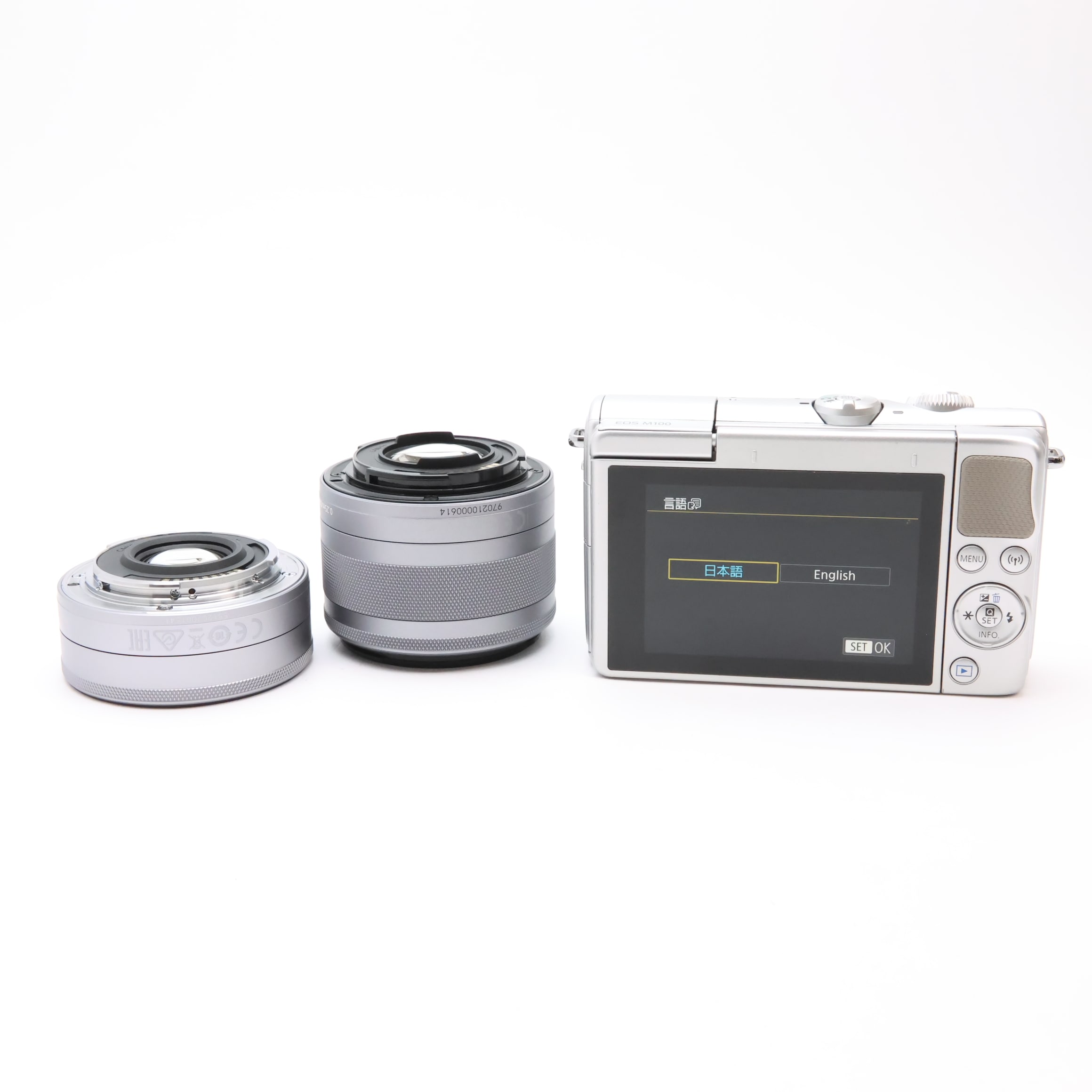 中古)Canon (キヤノン) EOS M100 ダブルレンズキット グレー（商品ID