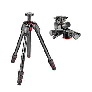 新品)Manfrotto (マンフロット) 190go!カーボン4段三脚+XPROギア付き雲