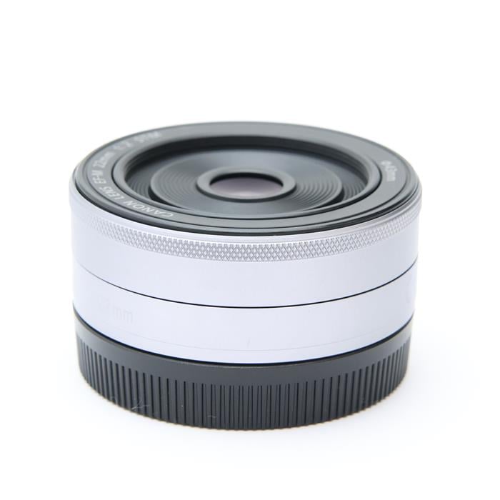 極美品Canon キヤノンEF-M 22mm F2 STM レンズ シルバー EF-M Canon EF-M22mm F2 STM シルバー キャノン 単焦点広角