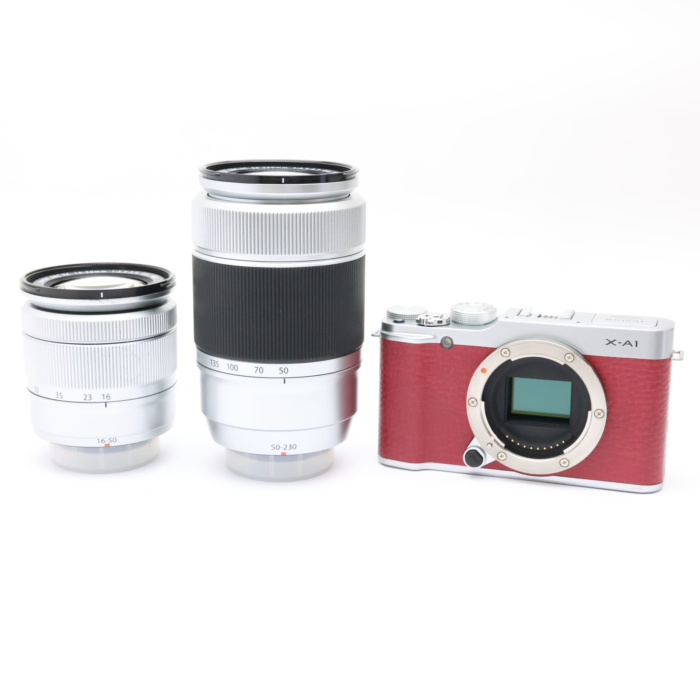 Fujifilm X-A1 ダブルレンズキット 中古)FUJIFILM (フジフイルム) X-A1 ダブルズームレンズキット レッド