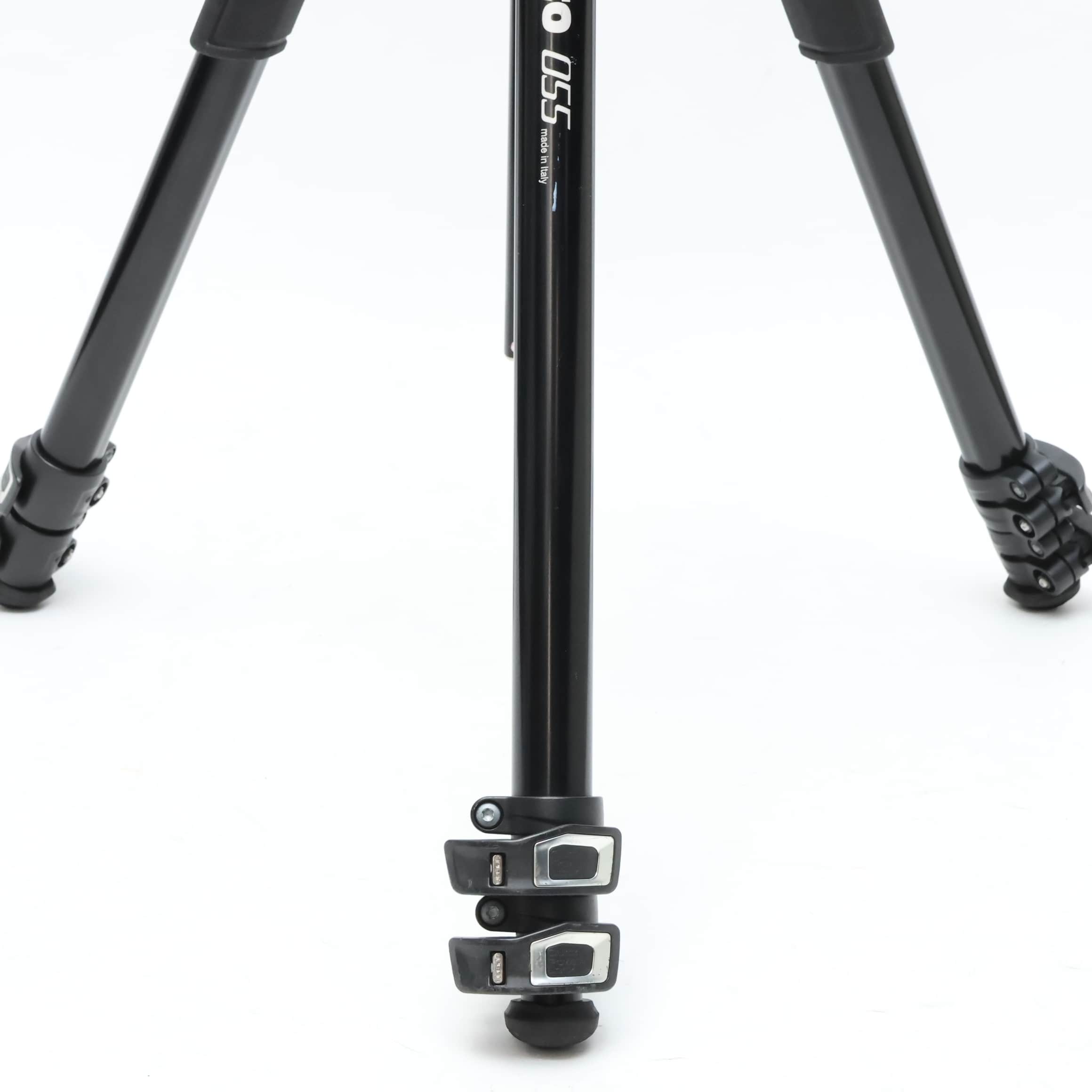 中古)Manfrotto (マンフロット) 055プロアルミニウム三脚3段+MVH502AH