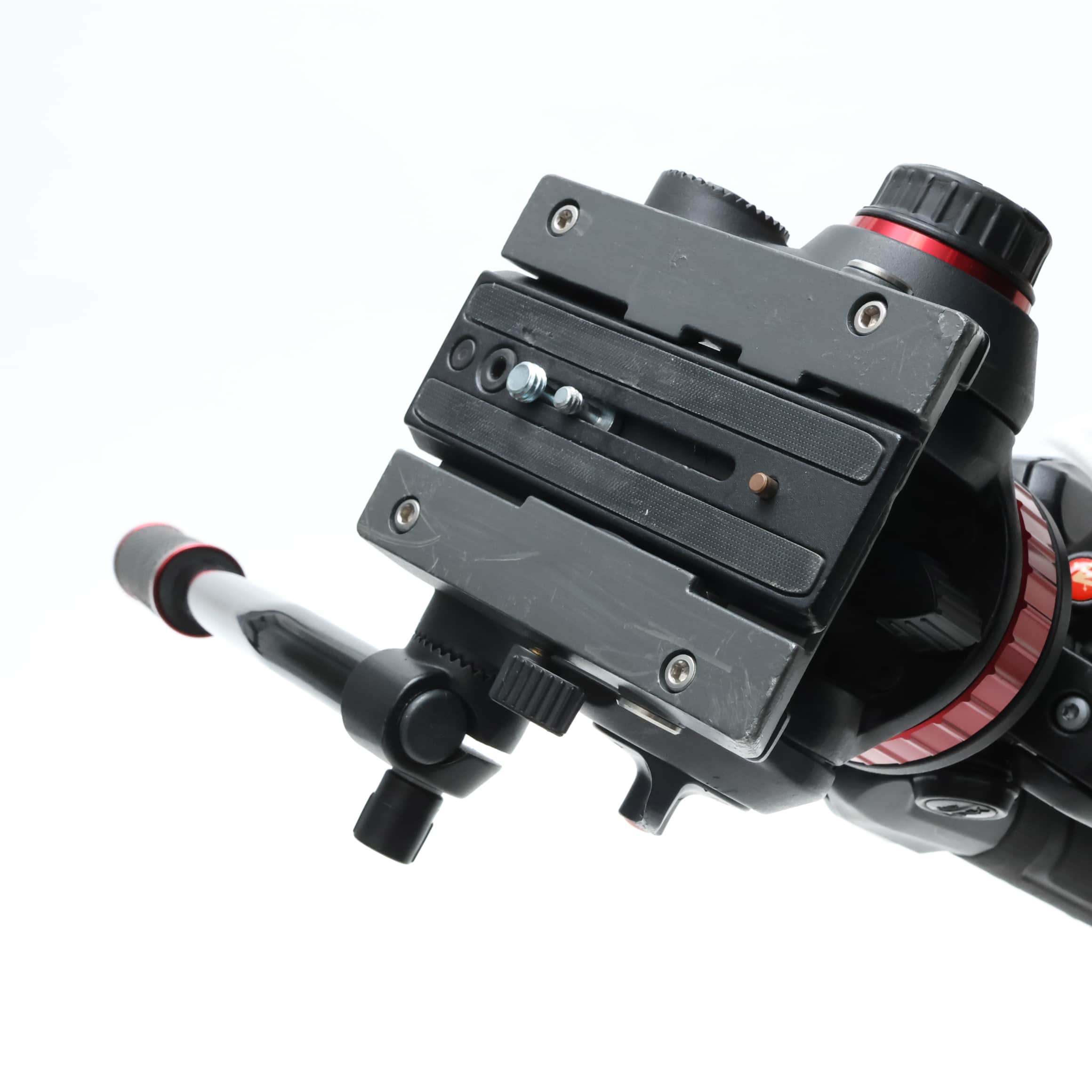 中古)Manfrotto (マンフロット) 055プロアルミニウム三脚3段+MVH502AH