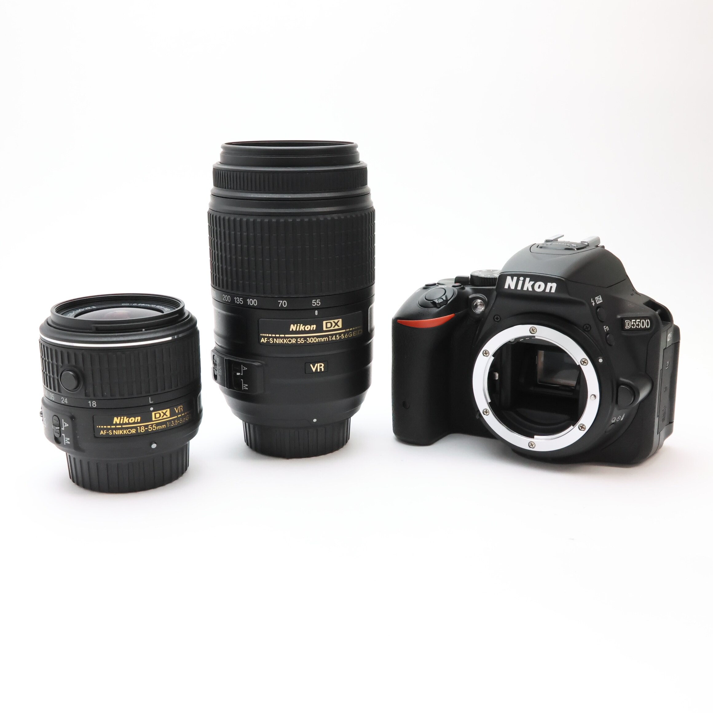 中古)Nikon (ニコン) D5500 ダブルズームキット ブラック（商品ID 