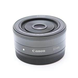 【美品】 Canon レンズ EF-M 22mm F2 STM　ブラック EF-M キヤノン EF-M22mm F2 STM ブラック 単焦点広角レンズ