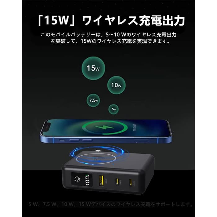 新品)HIDISC（ハイディスク） モバイルバッテリー PD65W対応 HD2