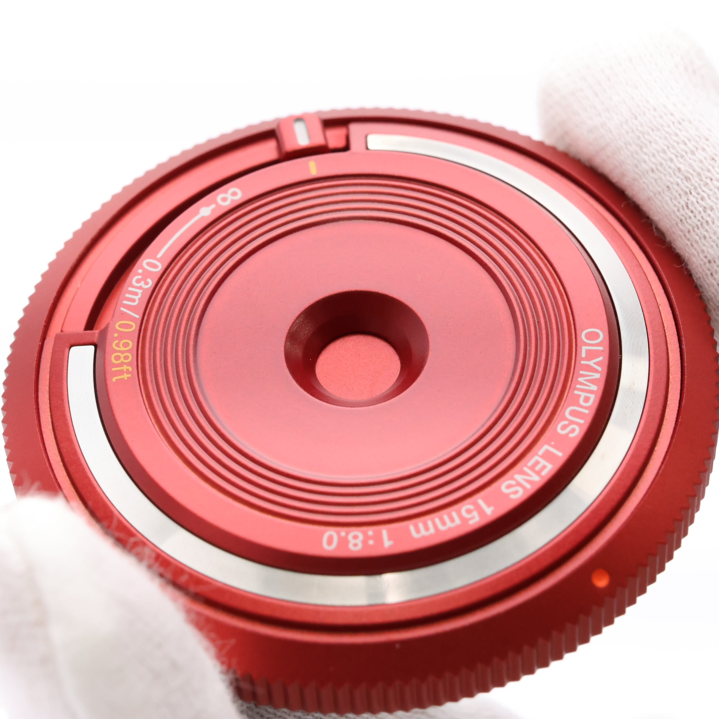 中古)OLYMPUS (オリンパス) ボディキャップレンズ BCL-1580 レッド