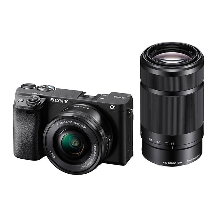 SONY α6400 ダブルズームレンズ+単焦点+マイク+予備バッテリー