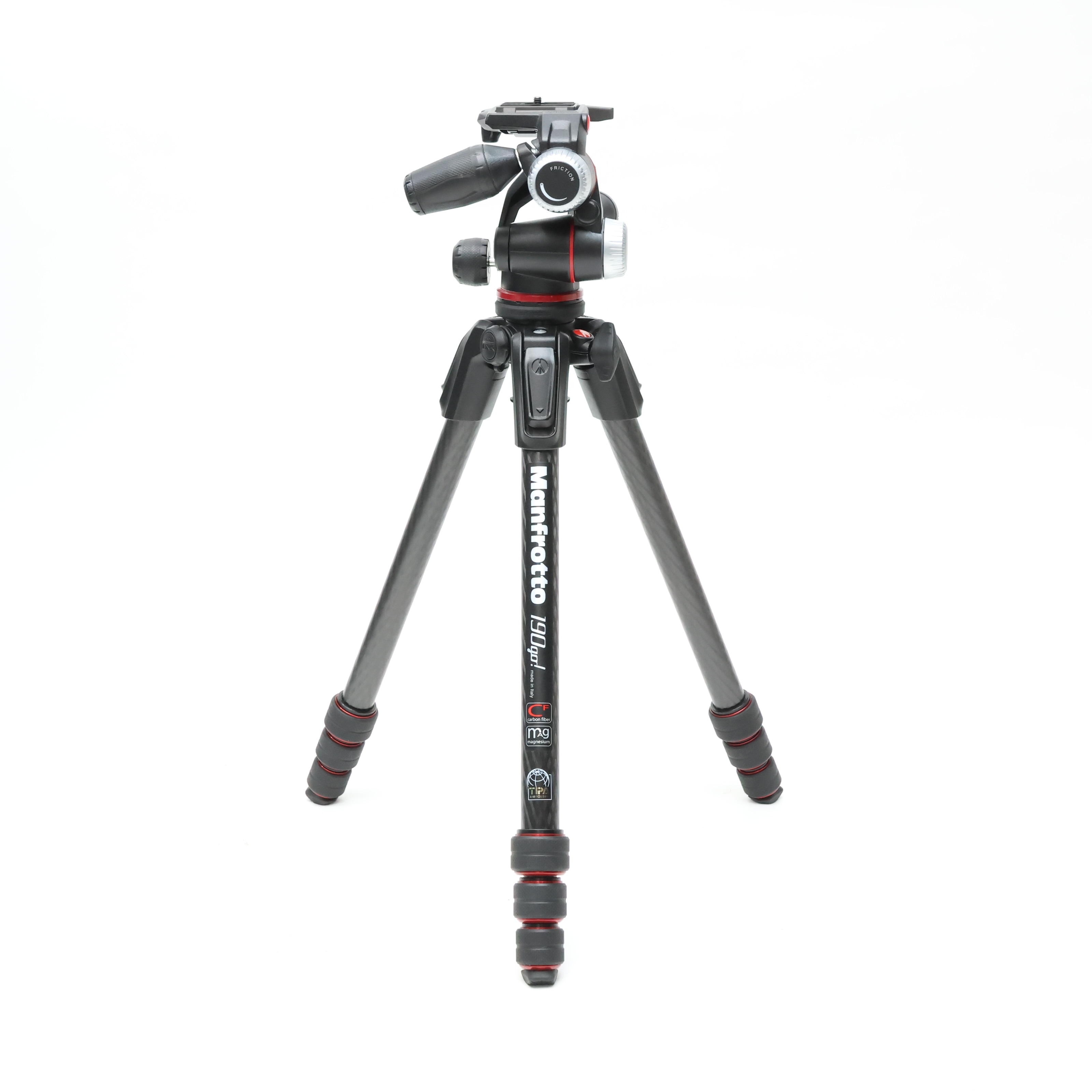 中古)Manfrotto (マンフロット) 190go! カーボン三脚4段+XPRO3ウェイ雲