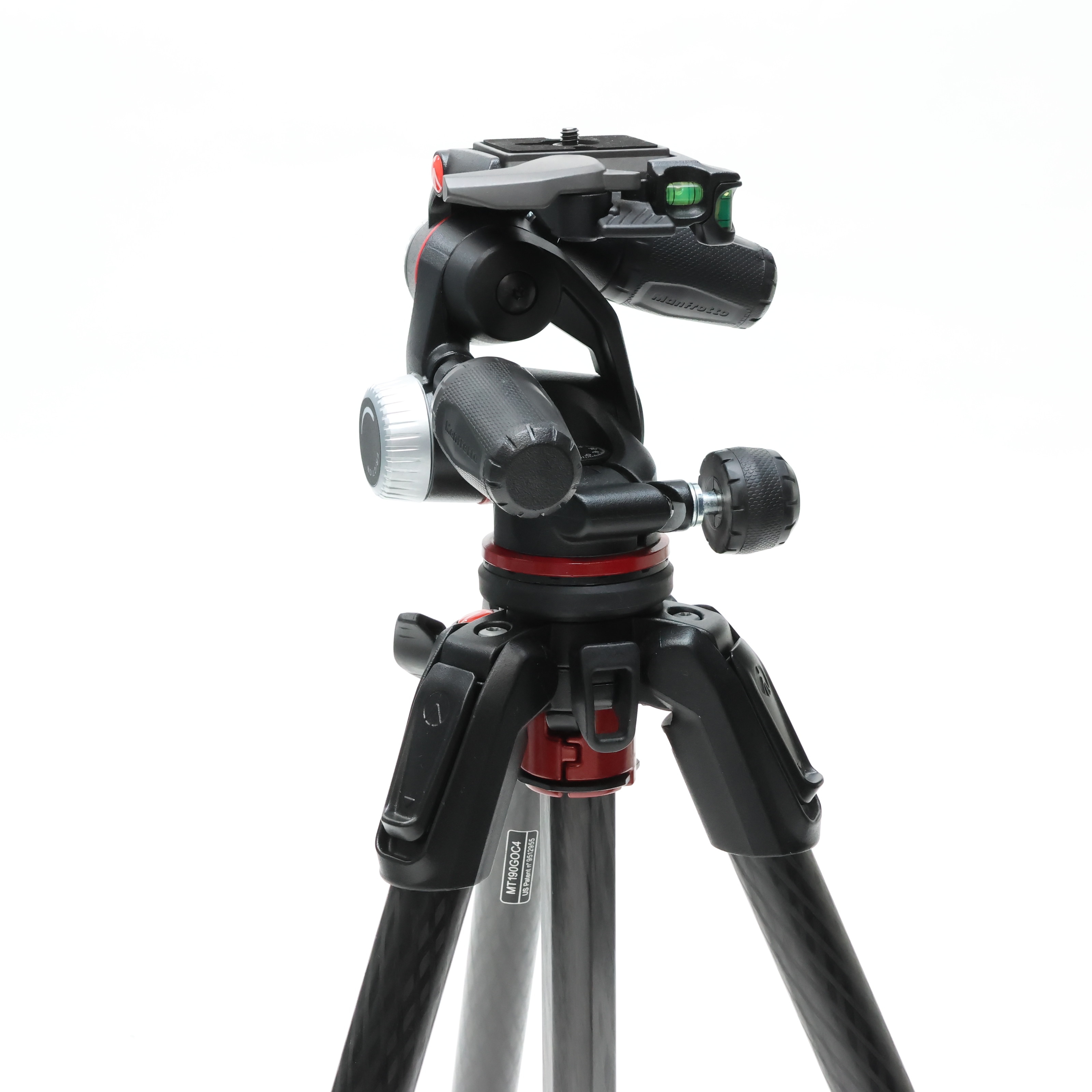 中古)Manfrotto (マンフロット) 190go! カーボン三脚4段+XPRO3ウェイ雲