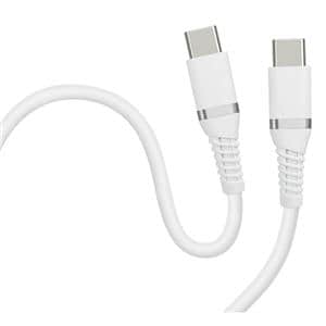 HIDISC（ハイディスク） やわらかで絡みにくいUSBケーブル Type-C to Type-C (C to C ケーブル) 1m ホワイト メイン