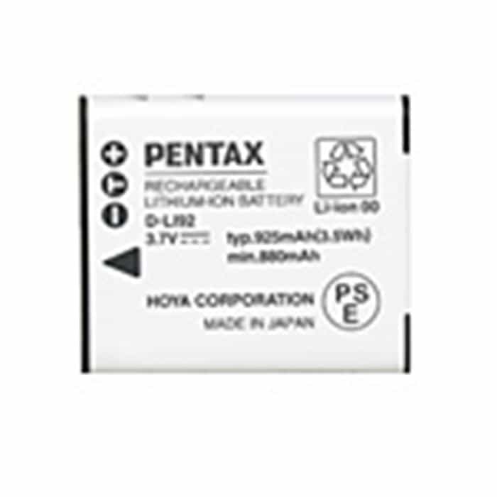 新品)PENTAX (ペンタックス) 専用充電式リチウムイオンバッテリー D-LI92（商品ID：4961333152513）詳細ページ  デジタルカメラ、ミラーレスカメラ、交換レンズの総合サイト｜マップカメラ