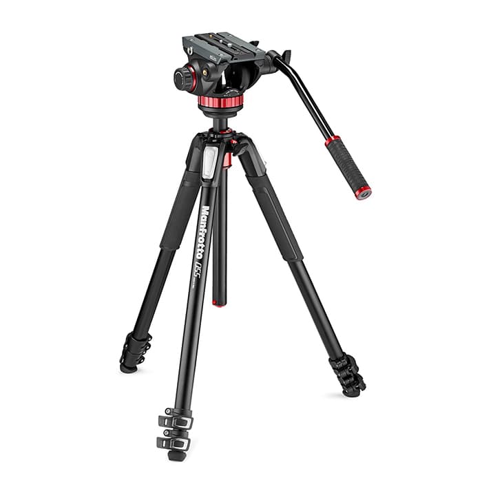 新品)Manfrotto (マンフロット) MVH502AHビデオ雲台+MT055XPRO3アルミ