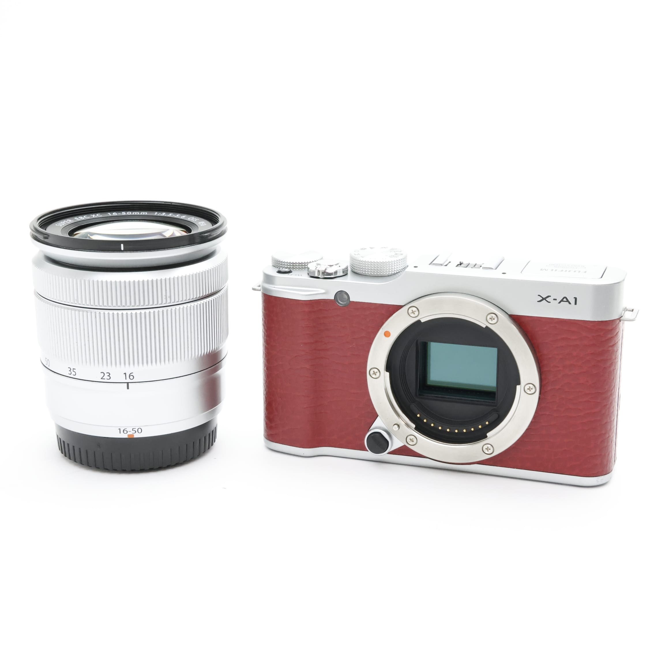 中古)FUJIFILM (フジフイルム) X-A1 ズームレンズキット レッド（商品