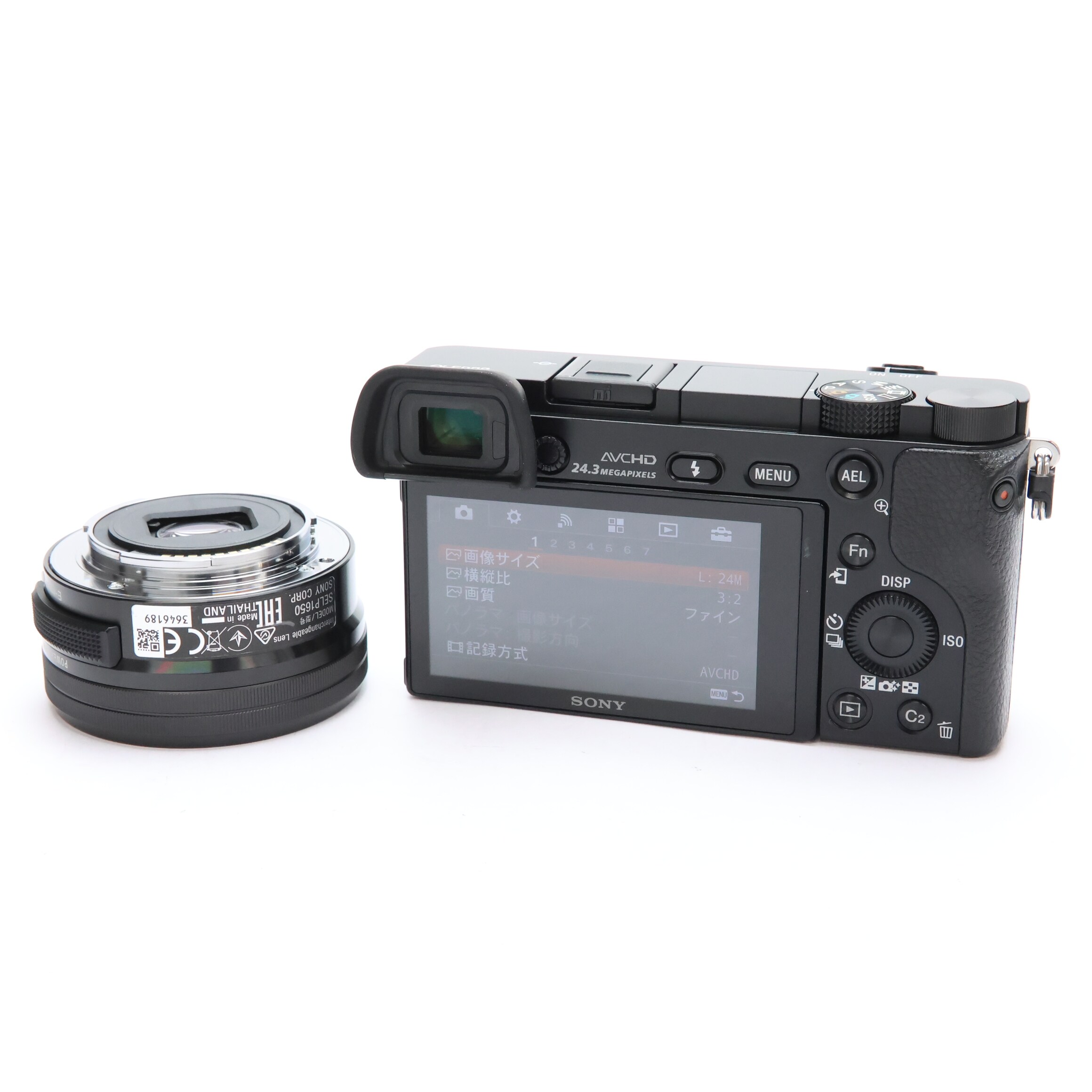 中古)SONY sony a6000 sel 18200便利ズームセット バッテリー2個付