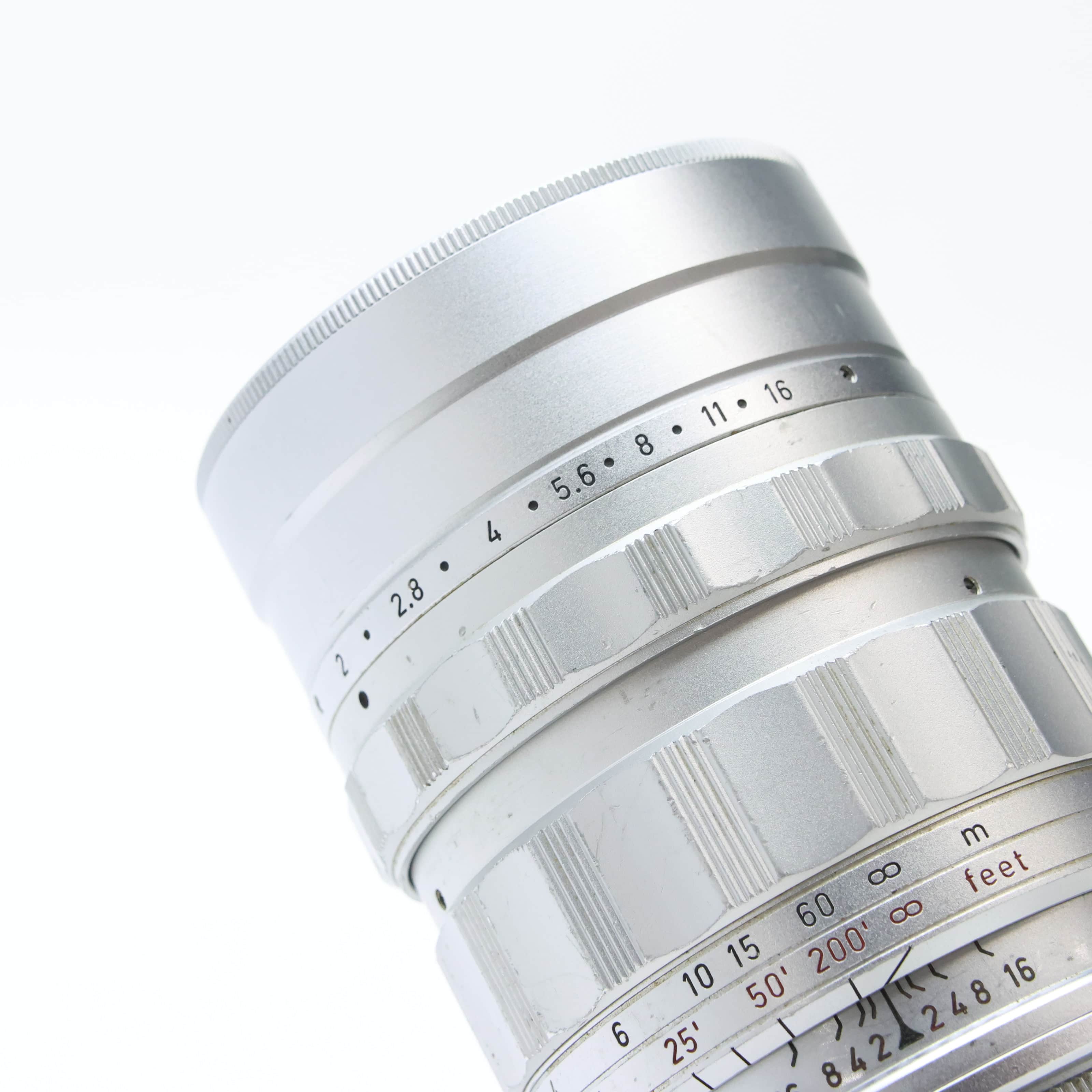 中古)Leica (ライカ) ズミクロン L90mm F2 レンズフード組込 シルバー