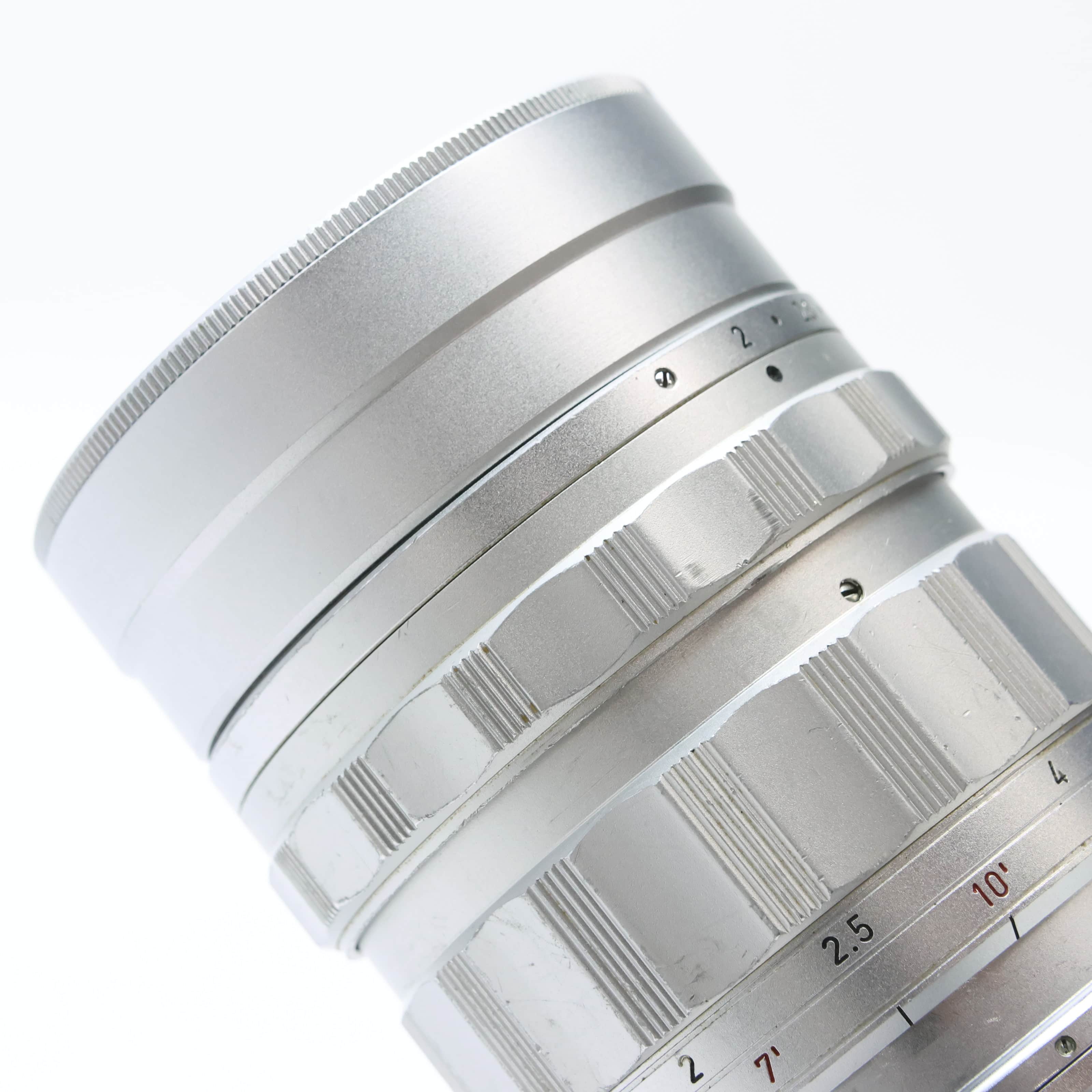 中古)Leica (ライカ) ズミクロン L90mm F2 レンズフード組込 シルバー