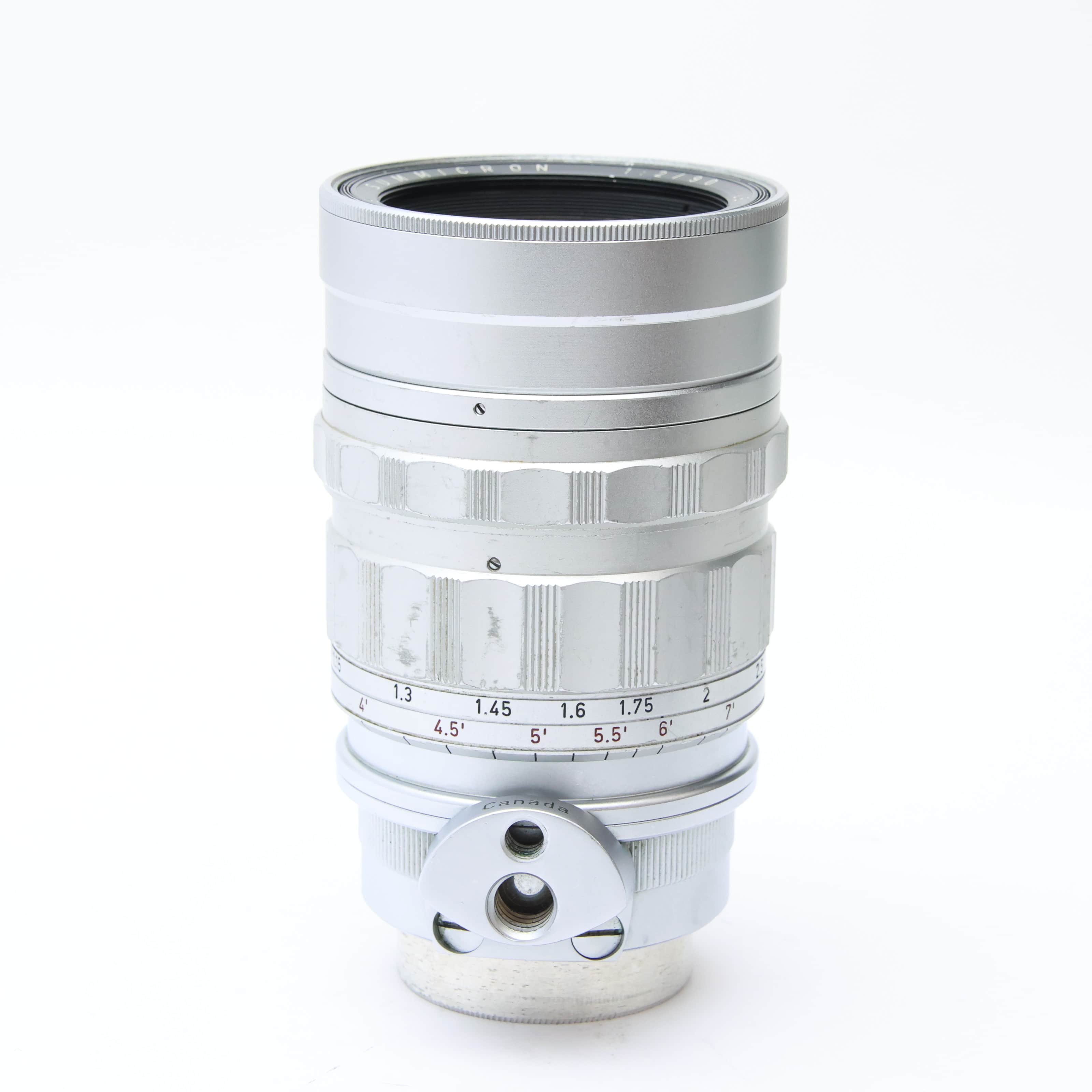 中古)Leica (ライカ) ズミクロン L90mm F2 レンズフード組込 シルバー