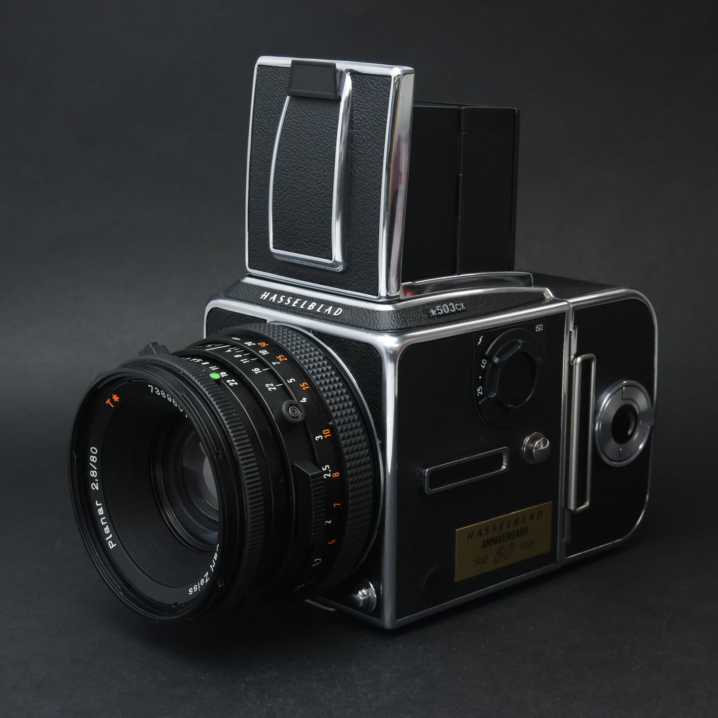 ジャンク品　ハッセルブラッド　503CX + CF80mm F2.8 + A12 中古)HASSELBLAD (ハッセルブラッド) 503CX +CF80mm F2.8 +A12 50周年