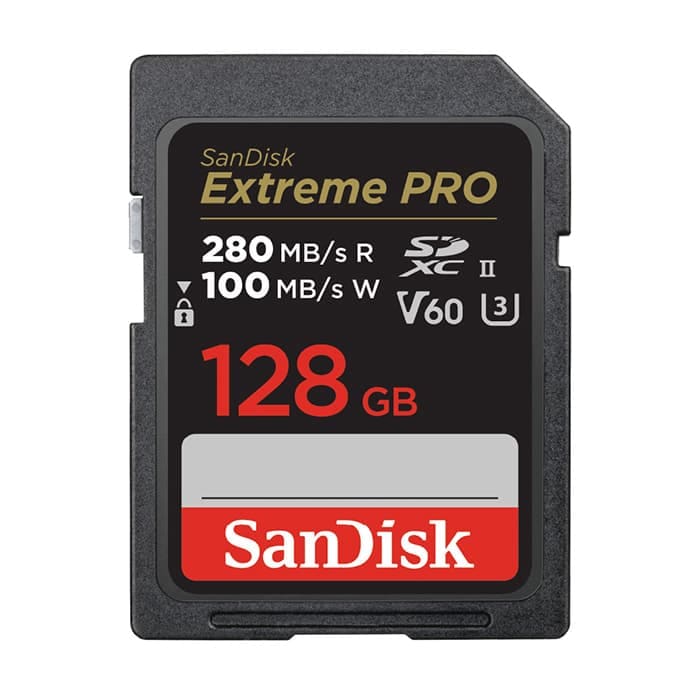 (新品)SanDisk (サンディスク) Extreme PRO SDXCカード UHS-II V60 128GB  SDSDXEP-128G-JNJIP（商品ID：4523052027598）詳細ページ |  デジタルカメラ、ミラーレスカメラ、交換レンズの総合サイト｜マップカメラ