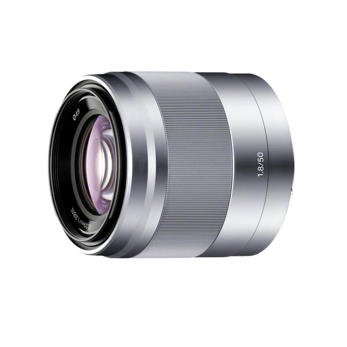 新品)SONY (ソニー) E 50mm F1.8 OSS SEL50F18 シルバー（商品ID