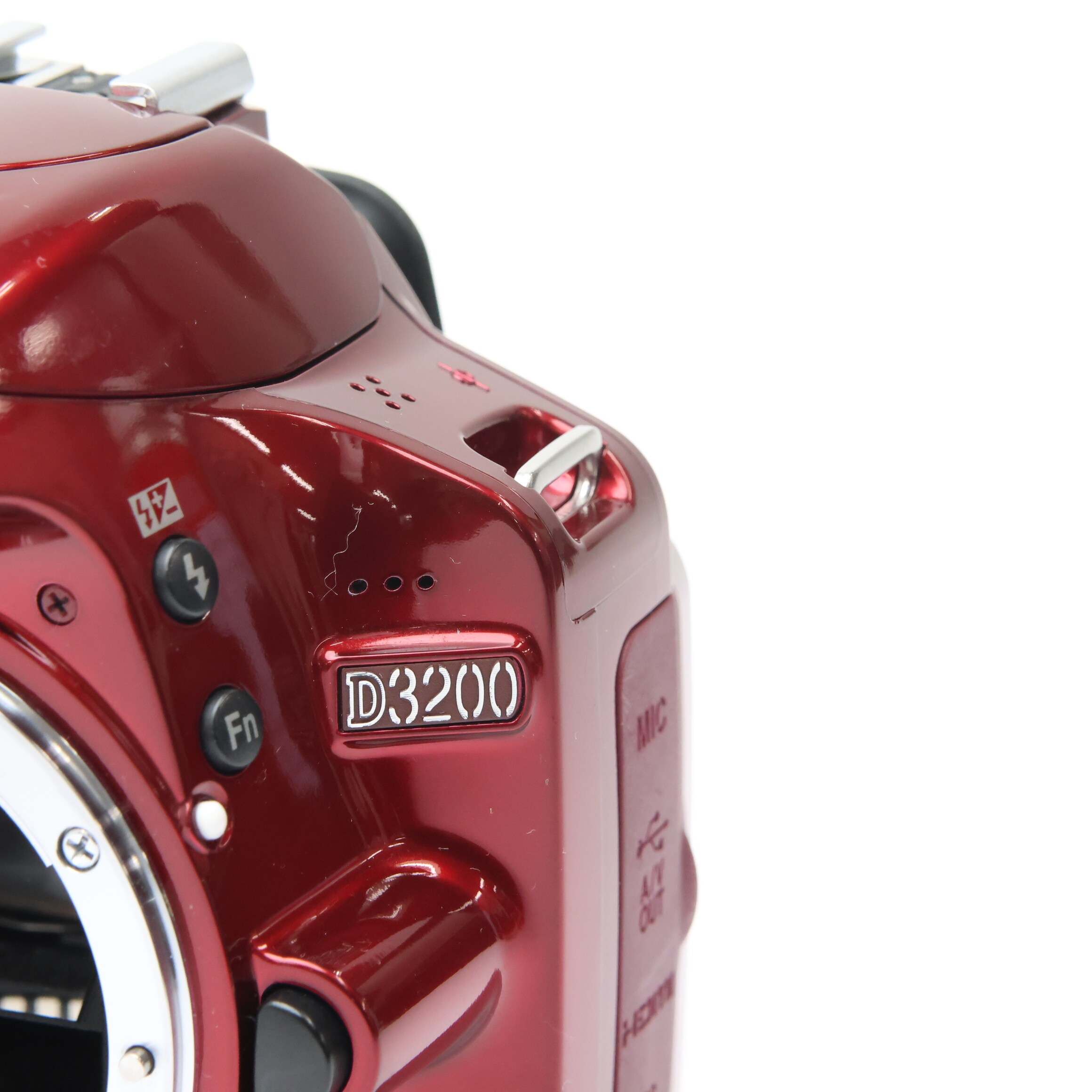 中古)Nikon (ニコン) D3200 200mmダブルズームキット レッド（商品ID 
