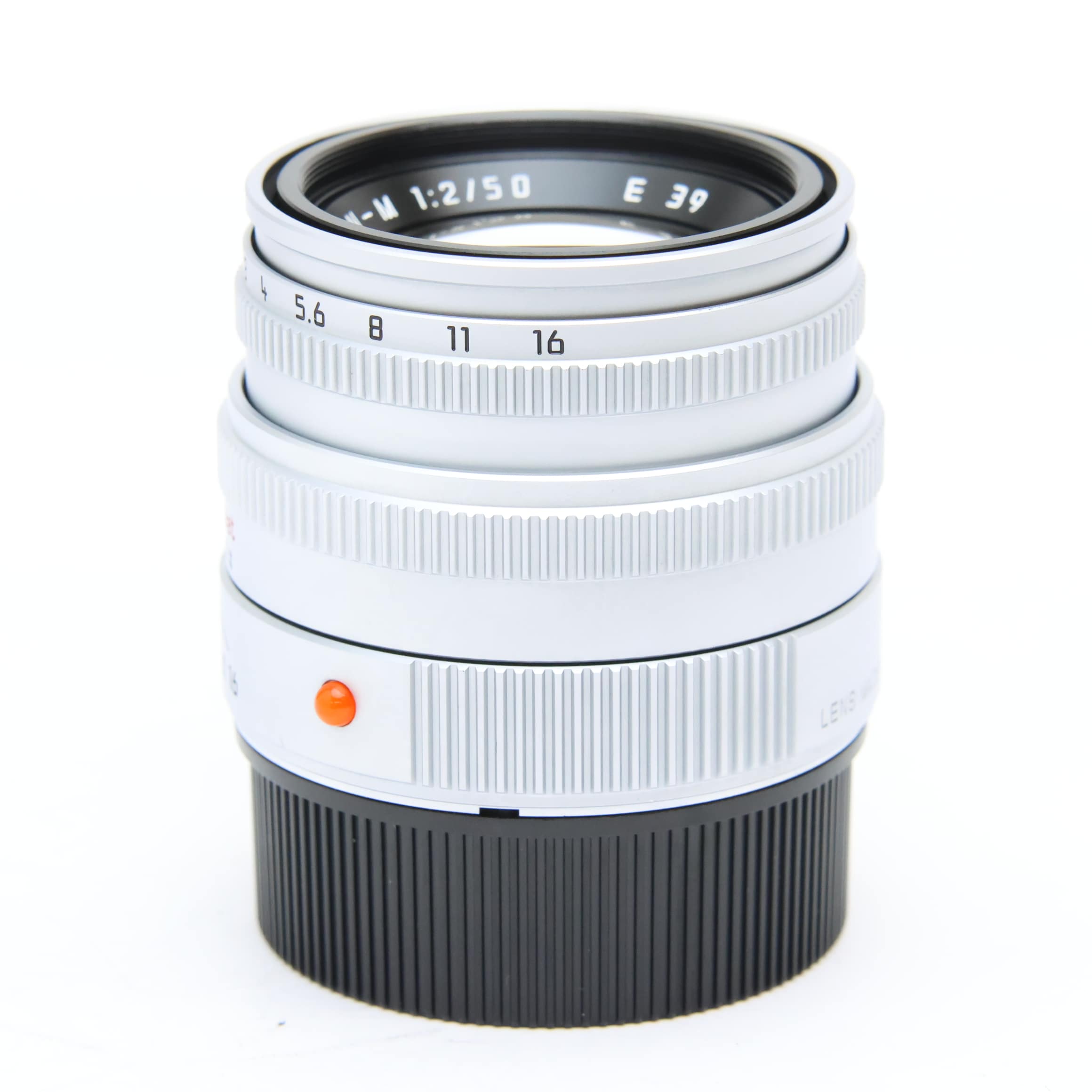 Leica (ライカ) ズミクロン M50mm F2 フード付き 新品)Leica (ライカ) ズミクロン M50mm F2.0 レンズフード組込 (6bit