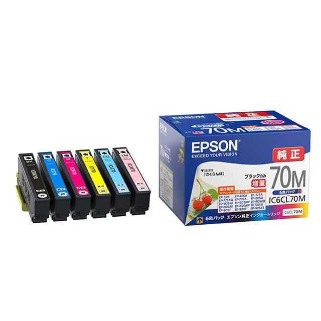 ベルギー製 EPSON インクカートリッジ IC6CL80L 9箱80M1箱 6色セット