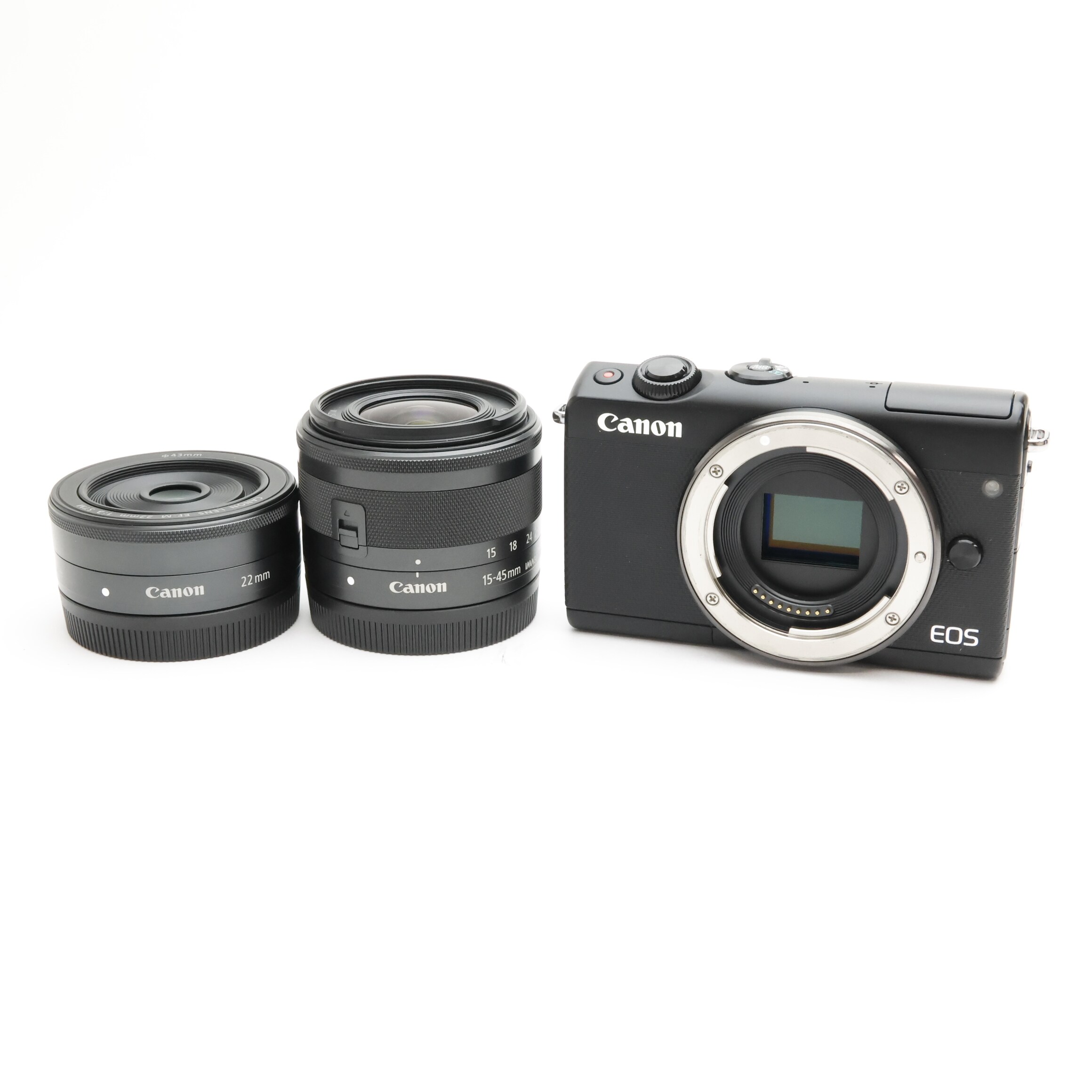中古)Canon (キヤノン) EOS M100 ダブルレンズキット ブラック（商品ID 
