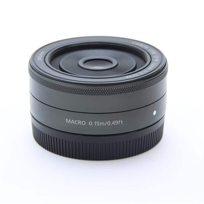 【美品】 キヤノン Canon EF-M 22mm F2 STM ブラック 中古)Canon (キヤノン) EF-M22mm F2 STM ブラック（商品ID
