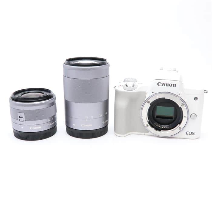 中古)Canon (キヤノン) EOS Kiss M2 ダブルズームキット ホワイト