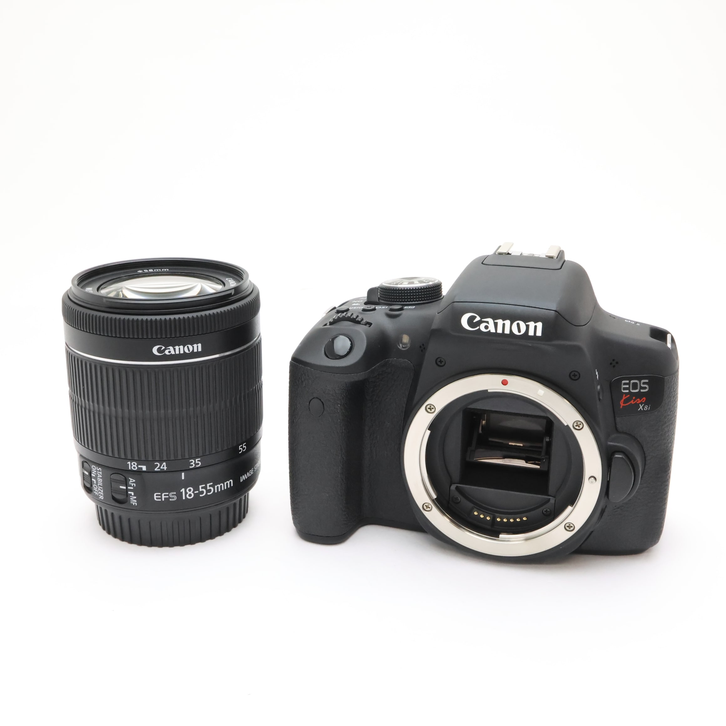 中古)Canon (キヤノン) EOS Kiss X8i EF-S18-55 IS STM レンズキット