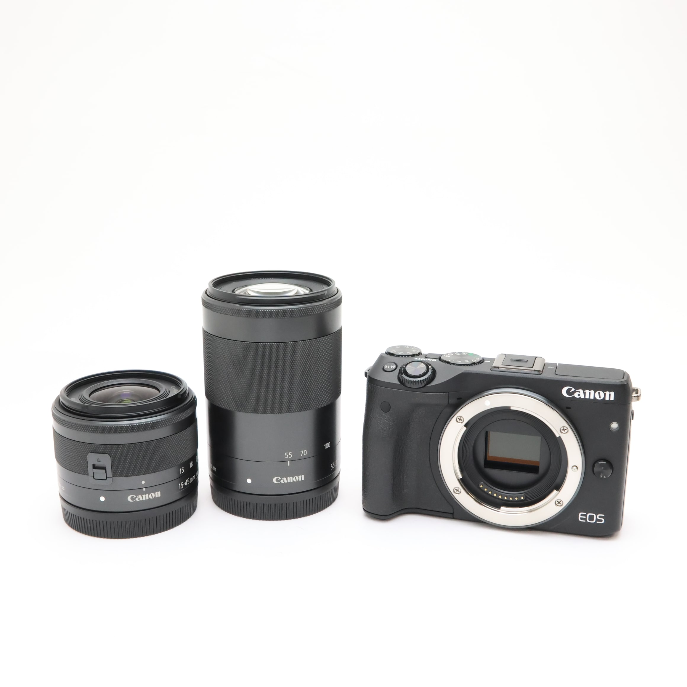 中古)Canon (キヤノン) EOS M3 ダブルズームキット2 ブラック（商品ID