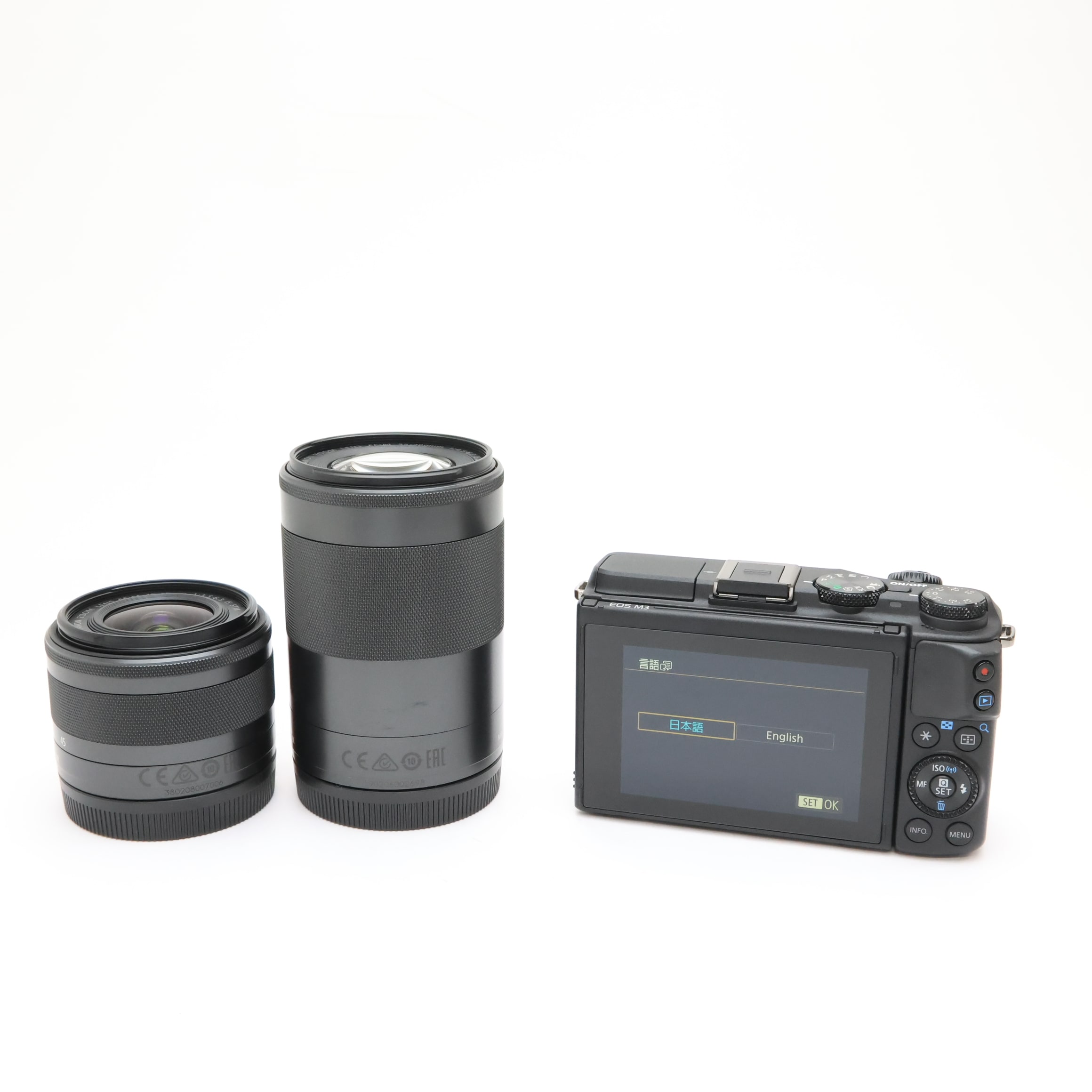 中古)Canon (キヤノン) EOS M3 ダブルズームキット2 ブラック（商品ID