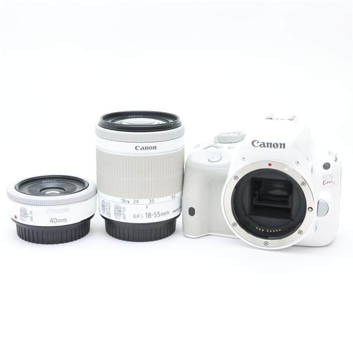 Canon EOS KISS X7 Wレンズキット 2 WHITE キヤノン、ホワイト色で統一