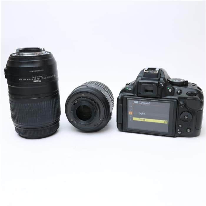 Nikon D5200 ダブルズームキット+付属品多数 中古)Nikon (ニコン) D5200 ダブルズームキット ブラック（商品