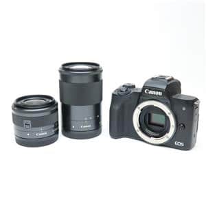 独創的 Canon EOS Kiss M ダブルズームキット ブラック｜買取