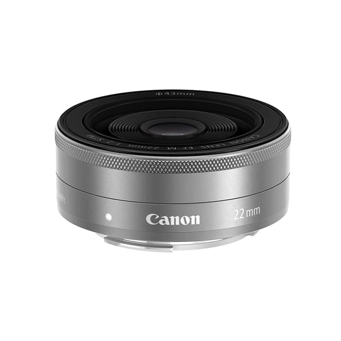 Canon EF-M22mm F2 STM シルバー 美品 純正フード付EFM単焦点 - レンズ