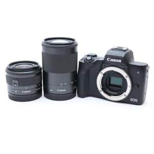 専門店メンテナンス済CANON EOS KissM ダブルズームキットブラック