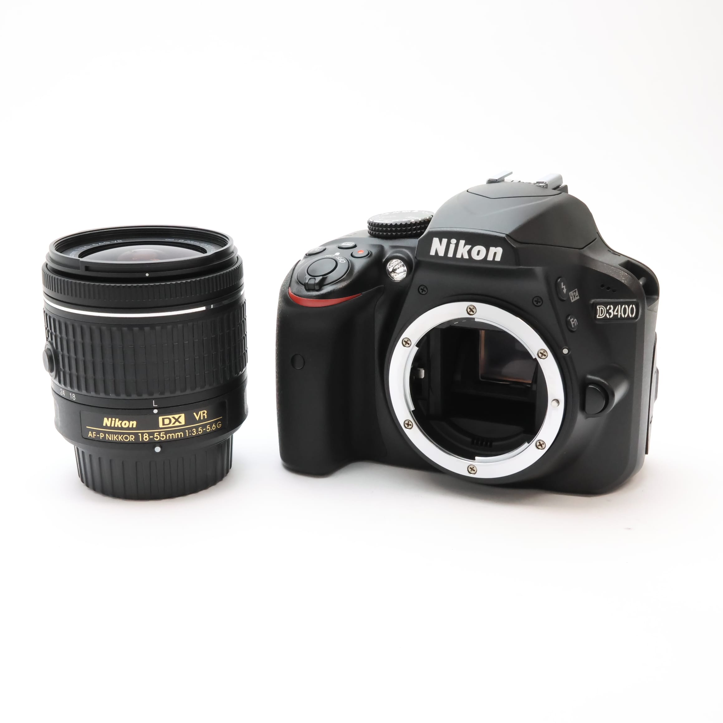 中古)Nikon (ニコン) D3400 18-55VR レンズキット ブラック（商品ID 