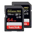 SanDisk (サンディスク) ExtremePRO SDXCカード UHS-I 64GB SDSDXXY-064G-GN4IN 海外パッケージ版 2枚セット