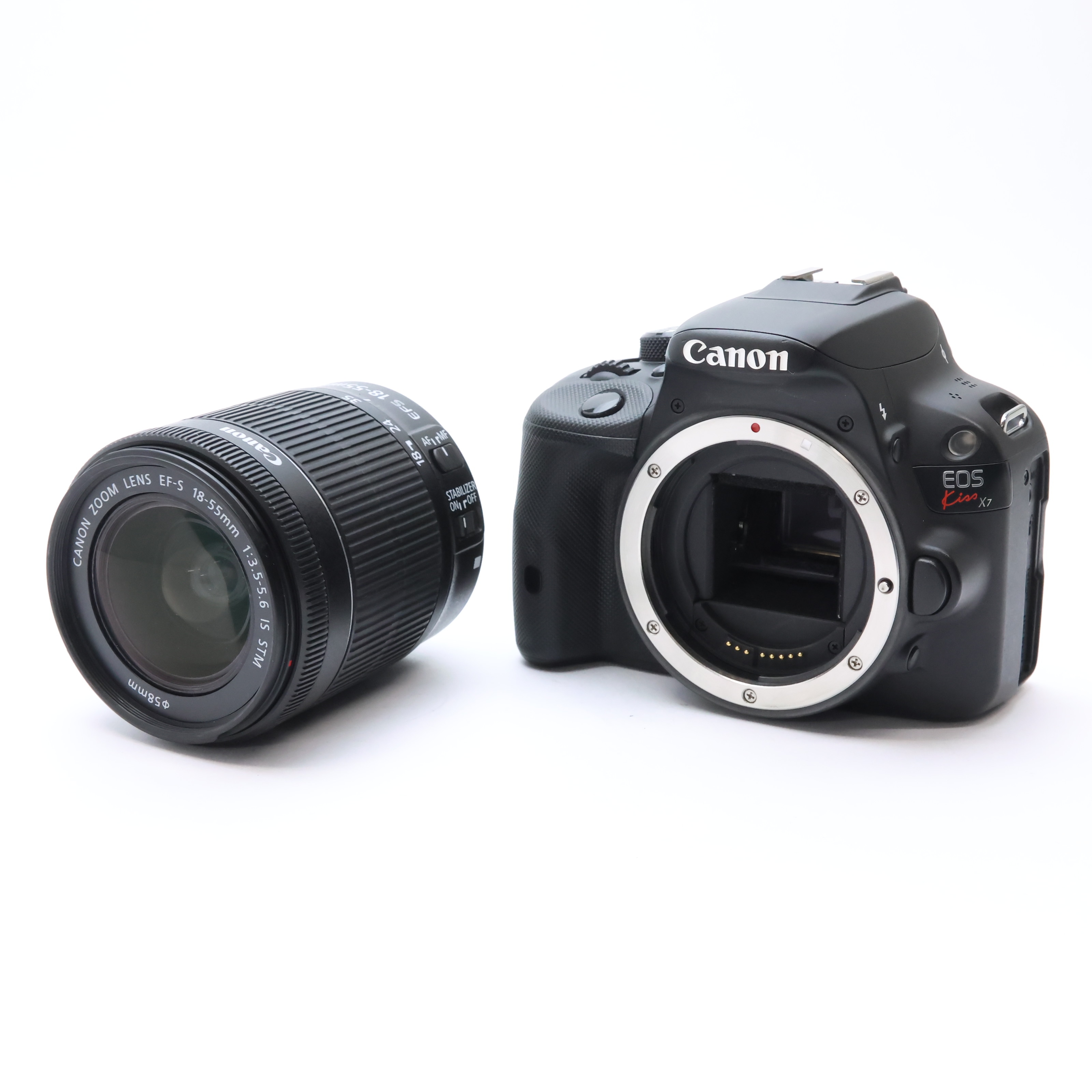 中古)Canon (キヤノン) EOS Kiss X7 EF-S18-55 IS STM レンズキット