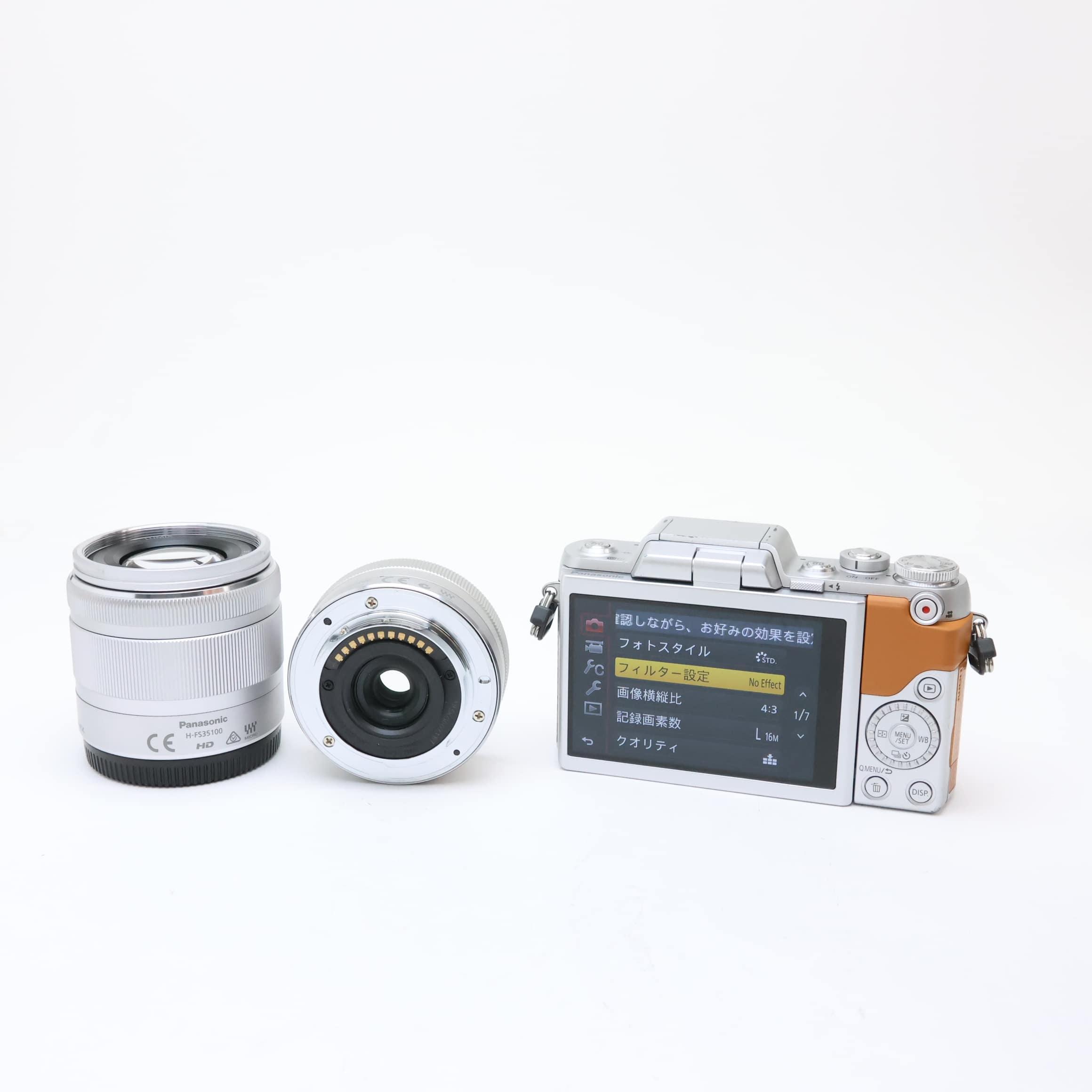 中古)Panasonic (パナソニック) LUMIX DMC-GF7W ダブルズームレンズ