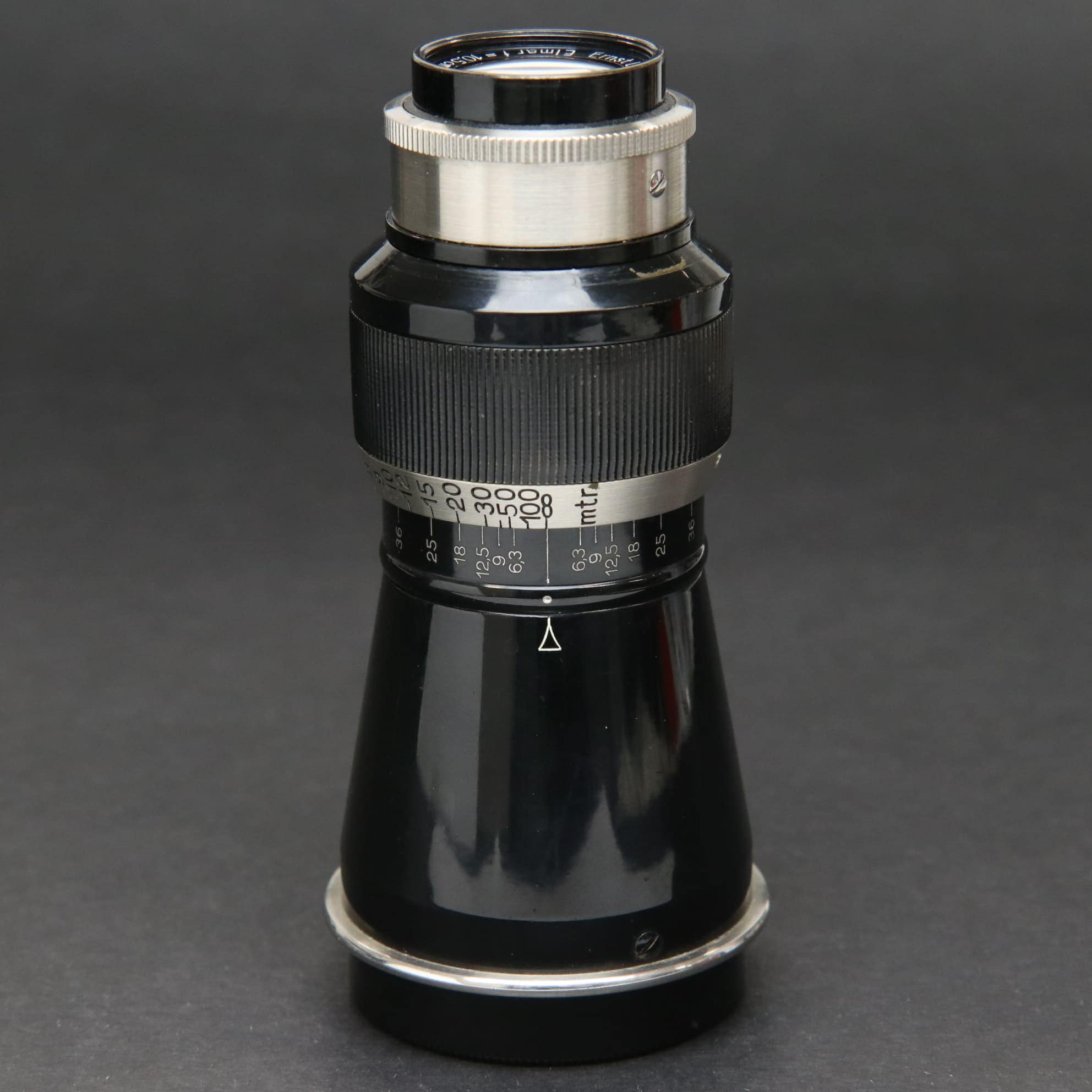 中古)Leica (ライカ) エルマー L105mm F6.3 山岳 クローム フード付