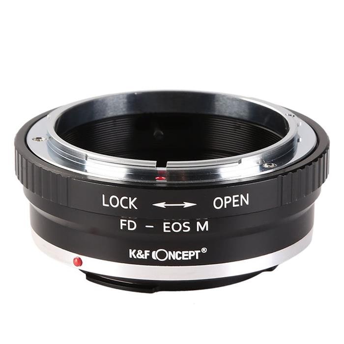K&F Concept (ケーアンドエフ・コンセプト) マウントアダプター キヤノンFDレンズ/キヤノンEOS Mボディ用 絞りリング付  KF-FDEM