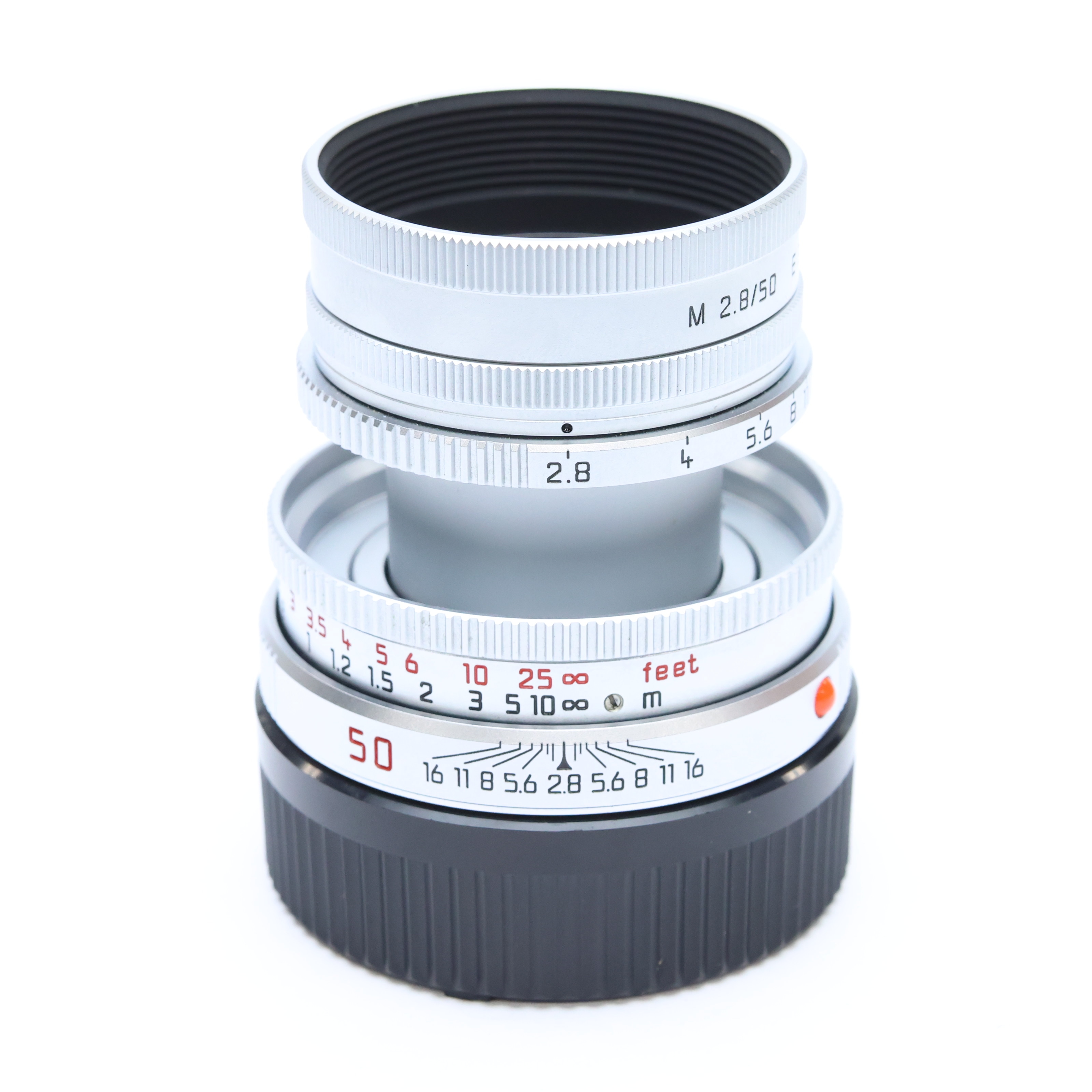 LEICA ELMAR M 50mm F2.8 (ライカ エルマー 沈胴式） 中古)Leica (ライカ) エルマー M50mm F2.8 沈胴式 ※最短0.7m シルバー