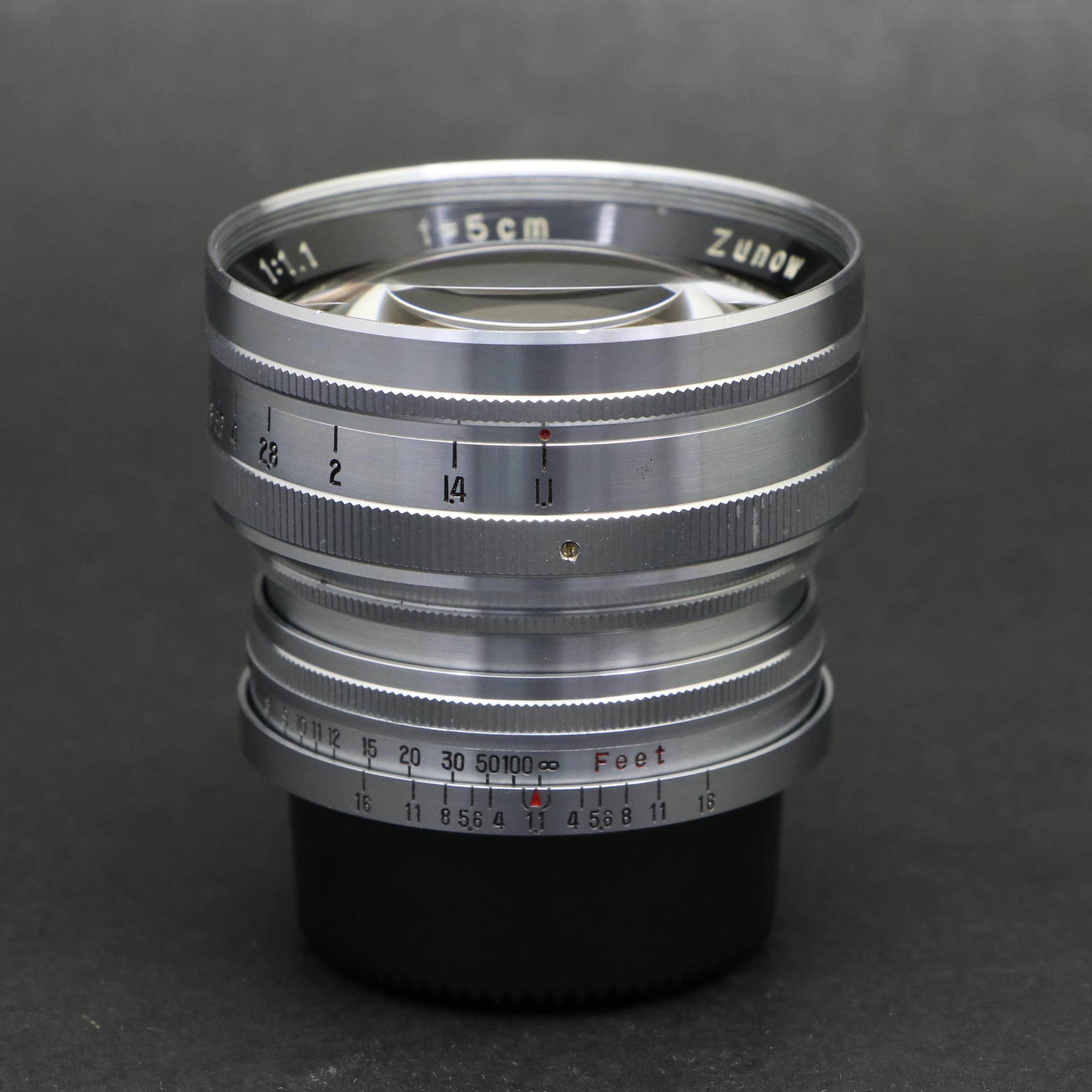 中古)Zunow (ズノー) ZUNOW 50mm F1.1 (ライカL) ※鏡筒オールシルバー